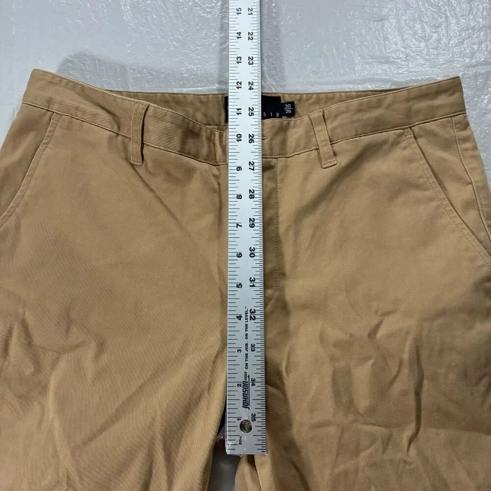 UNDER 510 Khaki Chino Pants Size 30x26 (32x26) Cotton Lycra Stretch Fit Men's
